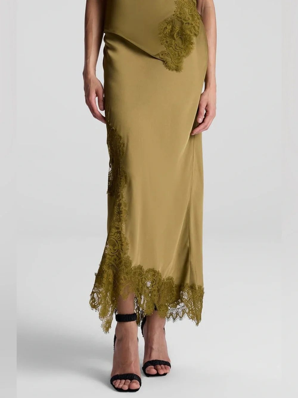 A.L.C. Olivia Asymmetric Satin Skirt XS/TP - Picture 1 of 6